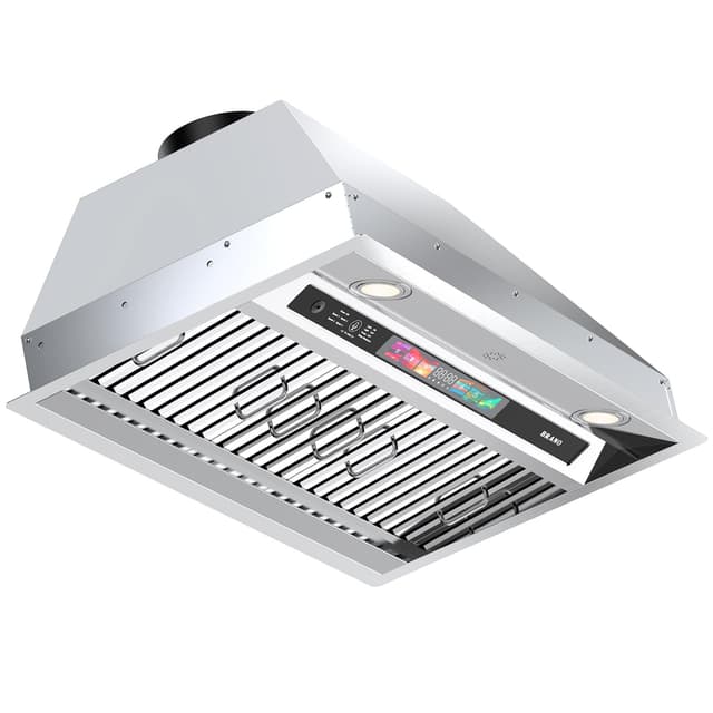 30 Inch Insert Range Hood with Voice/Gesture/Touch Control, 900 CFM Built-in Kitchen Hood Vent with 4 Speed Exhaust Fan, Memory Mode, Adjustable Lights, Ducted/Ductless Convertible