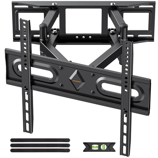 IWORKBOARD 50 55 65 inch Full Motion TV Wall Mount for 32-70 inch TV Bracket, Dual articulating Arms Mount, Tilt Swivel Extension Level, Max VESA 400x400mm, 16" Studs, 110 lbs,Fit Most 40 43 50+ TVs