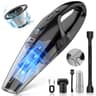 BSRCO Handheld Vacuum Cordless Rechargeable, 3-in-1 Car Vacuum Portable with LED Light & USB Charge, 1.65Lbs Lightweight Hand Vacuum Cleaner for Pet Hair, Home, Car Interior