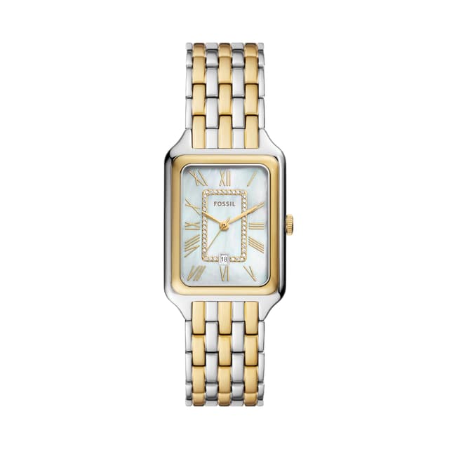 Fossil Women's Watch, Raquel Quartz Stainless Steel Three-Hand Watch for Women, Color: Silver/Gold