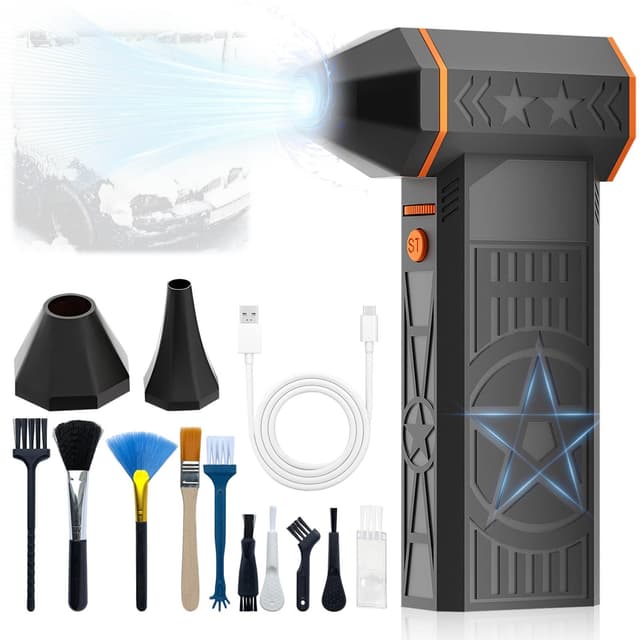 Snow Whiz Turbo Blower,130,000RPM Mini Turbo Snow Blower,Snowwhiz Turbo Blower Handheld,Turbo Breeze Electric Blower,Air Duster Cordless Cleaner for Car Windshield Winter Snow Cleaning