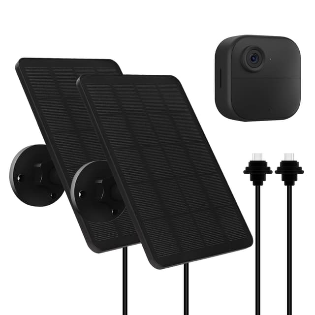 2 Pack Solar Panel for Blink Outdoor 4 (4th Gen) Camera, 4W Solar Panels with USB-C Port, Rubber Plug, IP65 Waterproof, 13.12Ft Cable