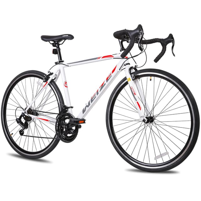 WEIZE Road Bike, 700C Wheel City Commuter Bicycle, 14 Speed Drop Bar, Racing Adult Bike with Caliper Brakes, High-Carbon Steel Hybrid Bikes, Urban Adult Bicycle for Men and Women,White