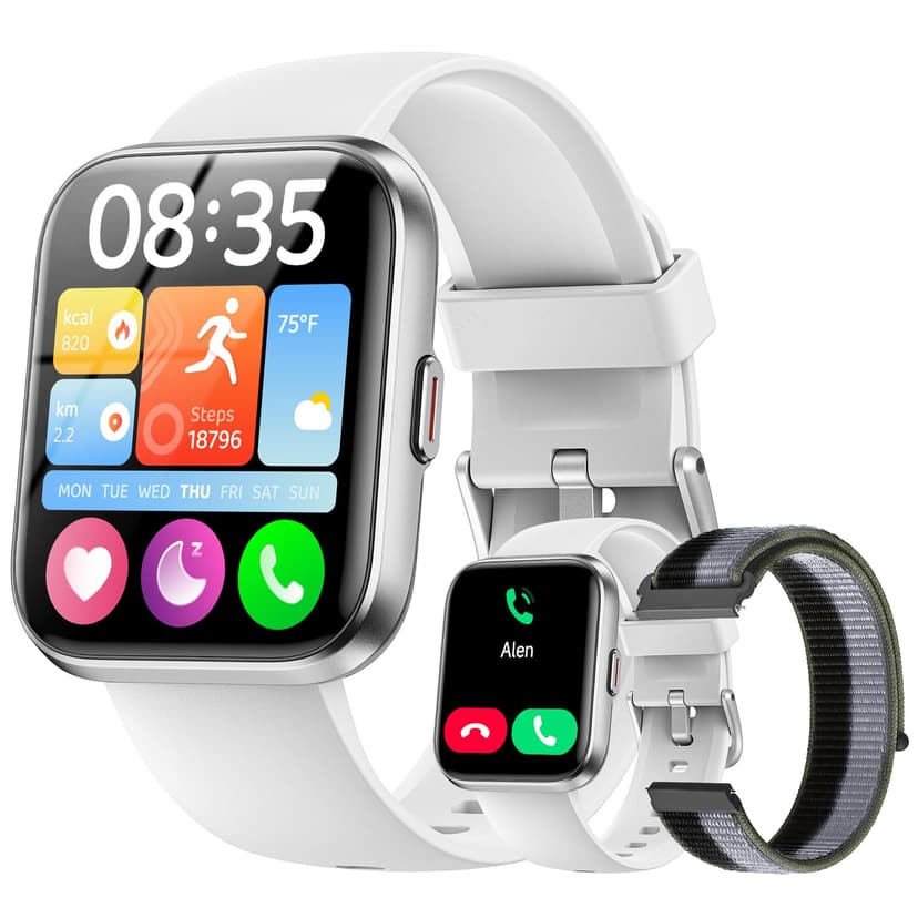 Hingso Smart Watch for Android Phones/iPhones, 1.85" HD Smart Watches for Women Men with Heart Rate/SpO2/Sleep Monitor, 3ATM Waterproof Fitness Tracker Watch with 120 Sport Modes, Health Tracker