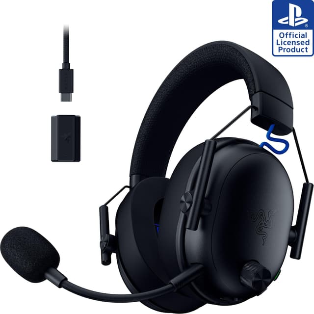 Razer BlackShark V3 Wireless Gaming Headset for PS5: 50mm Drivers - Super Wideband Mic - 2.4 GHz, Bluetooth - Works with PC, Mac, Nintendo Switch, Smartphone - Long Battery Life - Black