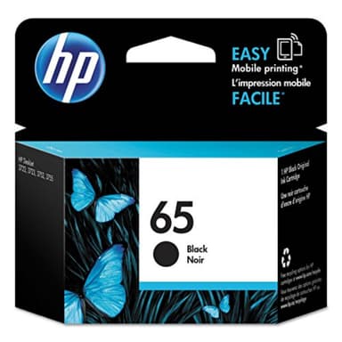 HP 65 Black Ink Cartridge | Works with AMP 100, DeskJet 2600, 3700; Envy 5000 | Eligible for Instant Ink | N9K02AN
