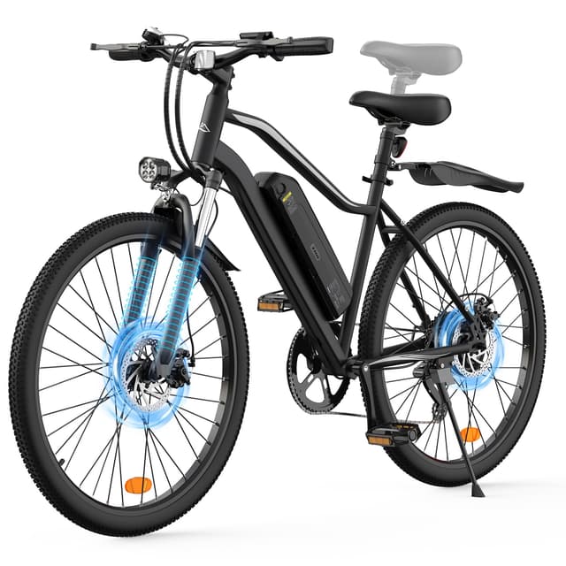 HopCycle Electric Bike - Electric Bike for Adults 750W, Up to 60 Miles, 25MPH Electric Mountain Bike, 26'' Tires Lightweight E-Bike for Commuting Mountain Road Sand Dark Gray