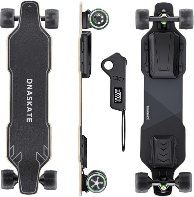 Dnaskate V4 Electric Skateboard with Remote, 28 Mph Top Speed,22 Miles Range,1000W Hub-Motor, Longboard Skateboard for Adults &Teens