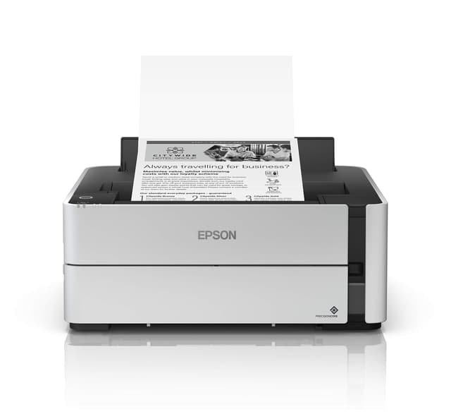 Epson EcoTank ET-M1170 Wireless Monochrome Supertank Printer with Ethernet PLUS 2 Years of Unlimited Ink*,White