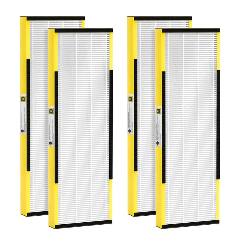 4 Pack HEPA only, FLT4825 True HEPA Filter B Replacement, Compatible with Guardian Air Purifier AC4825 AC4300 AC4800 AC4900 AC4850