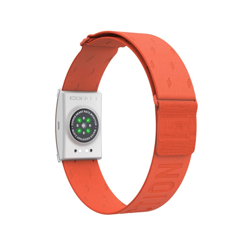 COROS Heart Rate Monitor, Comfort, Easy to wear, Auto-wear Detection, Advanced Sensor, Precise Data, Bluetooth, 38 Hours Battery Life, Connects up to 3 Devices at Once, for Run and Bike-Orange
