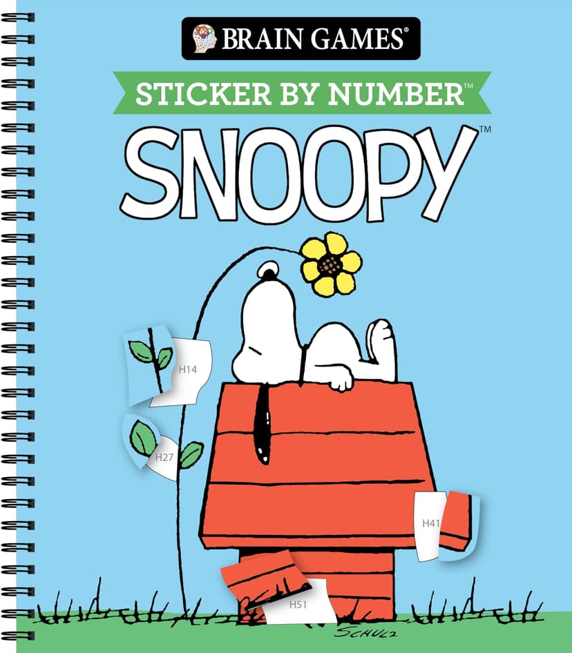 Brain Games - Sticker by Number: Snoopy