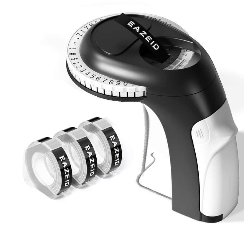 Embossing Label Maker, Vintage Embossed Label Maker Machine with Tapes 9mm, Scrapbook Supplies Junk Journal Kits, Manual Retro Old School Embosser Labeler for Home Office DIY Crafts & Scrapbooking