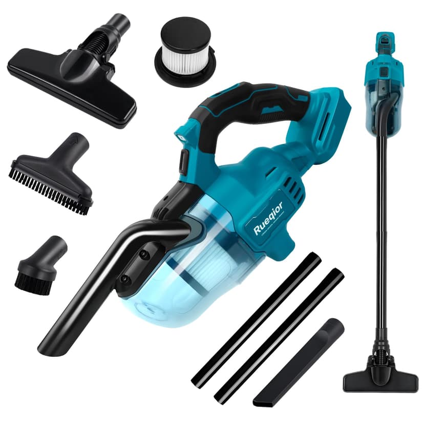 Rueqior Cordless Vacuum Cleaner for Makita 18V Battery, Handheld Vacuum Cleaner for Home Car Hardwood Floor Carpet, Portable Shop Vacuum with Washable HEPA Filter(Tool Only)