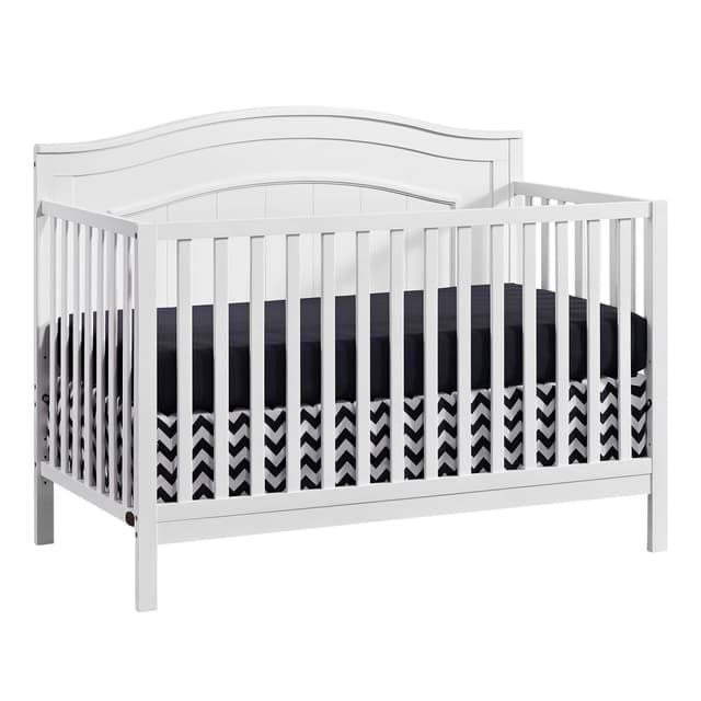 Oxford Baby Nolan 4-in-1 Convertible Baby Crib, Snow White, GreenGuard Gold Certified