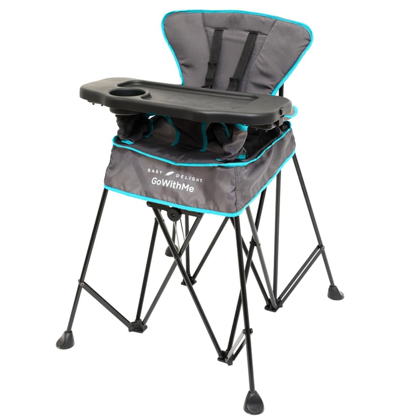 Baby Delight Go with Me Uplift Deluxe Portable High Chair, Indoor and Outdoor,Slate Grey