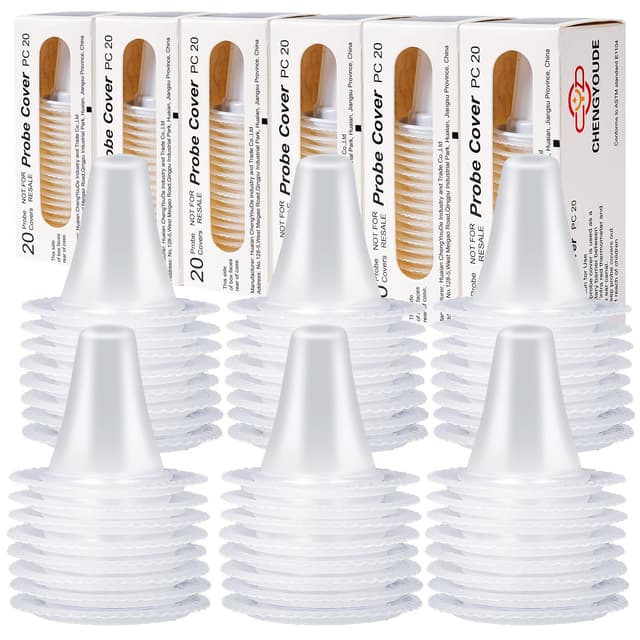 200 Counts Thermometer Ear Covers, Ear Thermometer Probe Covers, Lens Filters/Refill Caps for All Braun Ear Themometer Models, BPA Free Digital Disposable Ear Thermometer Covers