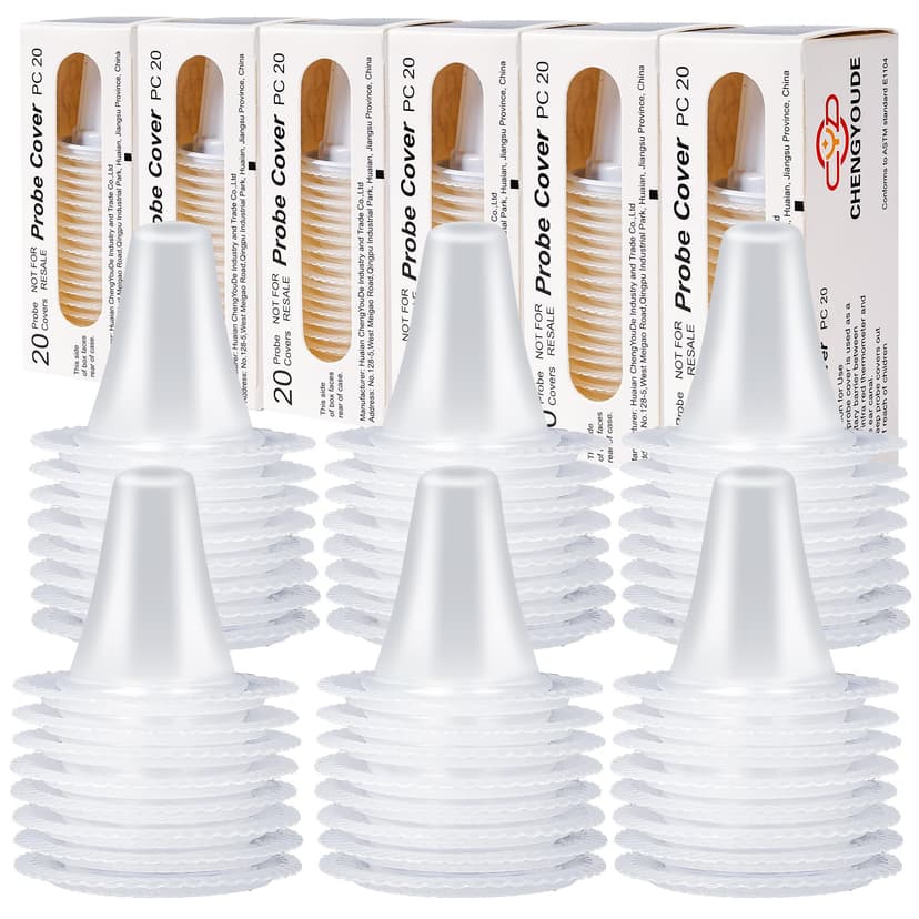 200 Counts Thermometer Ear Covers, Ear Thermometer Probe Covers, Lens Filters/Refill Caps for All Braun Ear Themometer Models, BPA Free Digital Disposable Ear Thermometer Covers