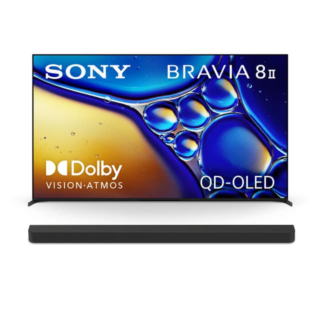 Sony BRAVIA 8 II 55-Inch 4K QD OLED Smart TV (K-55XR80M2) & BRAVIA Theater Bar 9 13-Speaker Soundbar (HT-A9000) Bundle