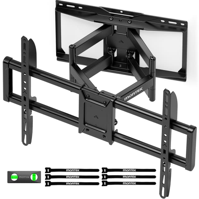 monTEK Heavy Duty TV Wall Mount for 37-90 inch TV up to 165lbs, 4X Load Tested, Full Motion with Dual Articulating Arms, Tool-Free Tilt, Swivel & Extend, VESA 200x100 to 600x400, Fits 12“/16" Studs