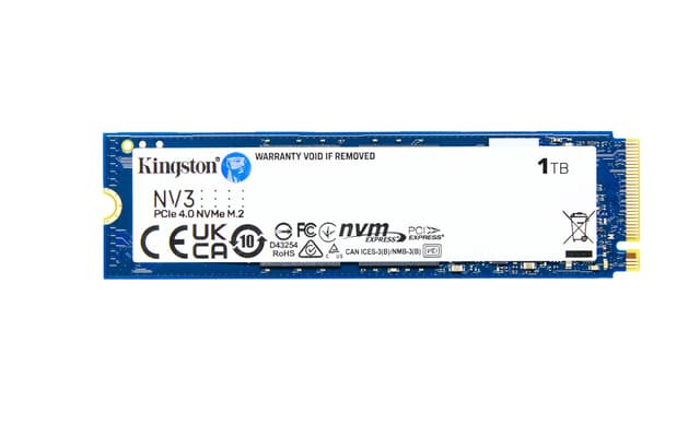 Kingston NV3 1TB M.2 2280 NVMe SSD | PCIe 4.0 Gen 4x4 | Up to 6000 MB/s | SNV3S/1000G
