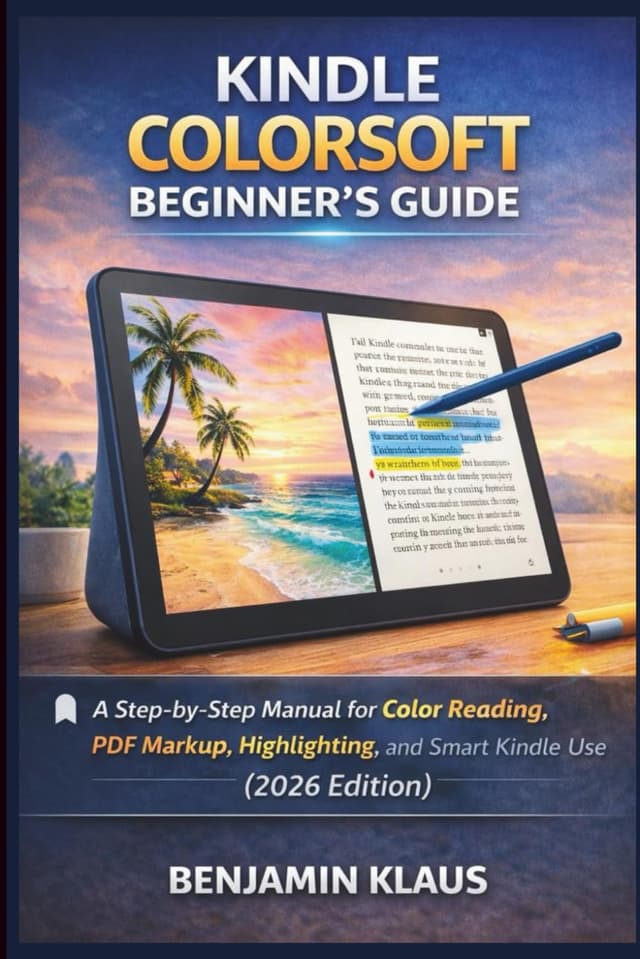 Kindle Colorsoft Beginner’s Guide: A Step-by-Step Manual for Color Reading, PDF Markup, Highlighting, and Smart Kindle Use (2026 Edition)