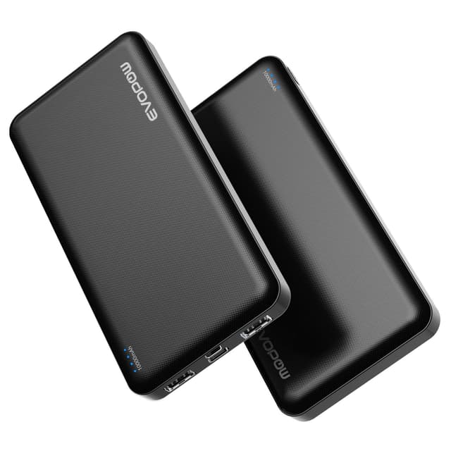 Evopow 2 Pack Portable Charger, Slimmer 10000mAh Power Bank, USB C in&Out Fast Charging Battery Pack, Portable Power Bank for iPhone 16 15 14 13 12 iPad Samsung S23 S22 Pixel and Heated Vest (Black)