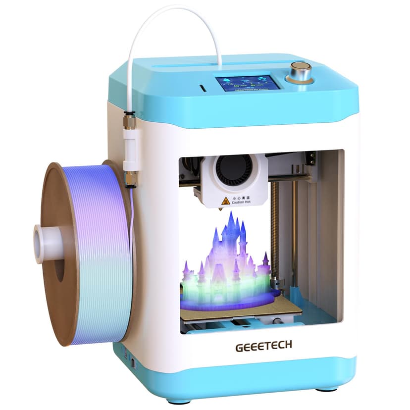 Geeetech 3D Printer for Kids & Beginners, High-Speed Mini 3D Printer, Auto-Leveling, Fully Open Source Pre-Assembled STEM Learning Tool, 3.94x4.33x3.94in Print Size for Home/School (No WiFi)