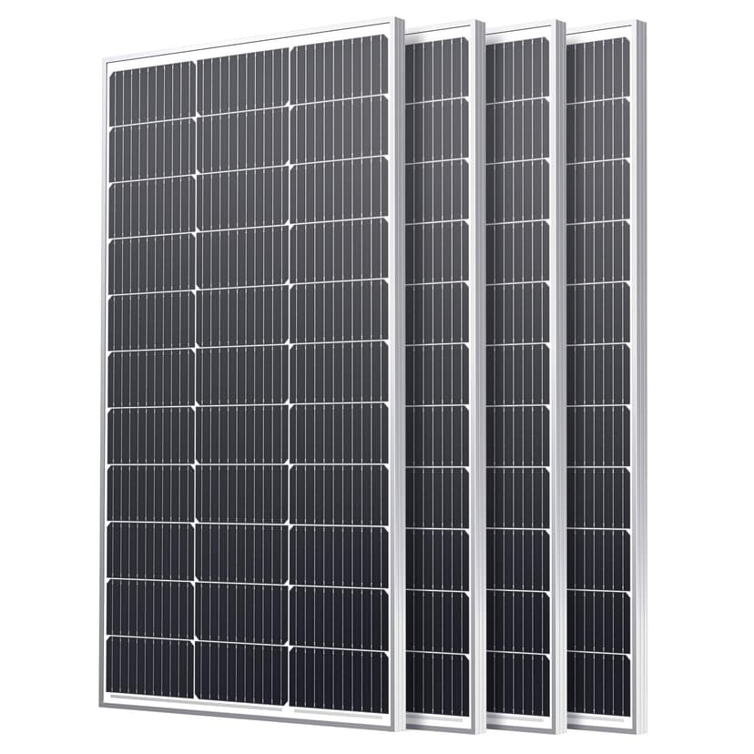 Callsun 400W Solar Panel, 4 Pcs 100 Watt Solar Panel with High-Output Design,High Efficiency Monocrystalline PV Module for for 12V/24V/48V System,RV,Home,Rooftop,Farm,Off-Grid Cabin,Emergency Backup