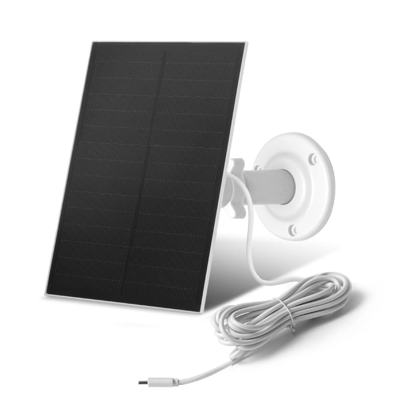 Nicesolar 8W USB-C Solar Panel for Security Cameras, IP65 Waterproof Outdoor Solar Panel with Adjustable Bracket, Compatible with Rechargeable Battery Cameras