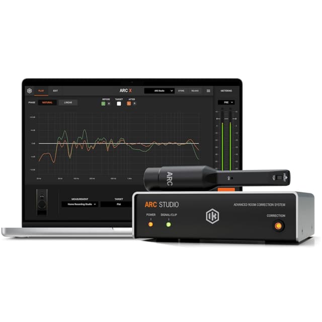 IK Multimedia ARC Studio Room Correction System with High-Precision Analysis Microphone, Advanced Room Correction Software, and Stand-Alone Correction Processor for Pro Audio