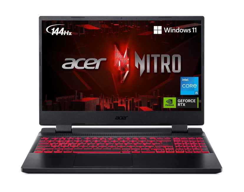 acer Nitro V Gaming Laptop | Intel Core i5-12500H Processor | NVIDIA GeForce RTX 3050 Laptop GPU | 17" FHD IPS 144Hz Display | 16GB DDR5 | 512GB Gen 4 SSD | WiFi 6 | Backlit KB | AN517-55-558