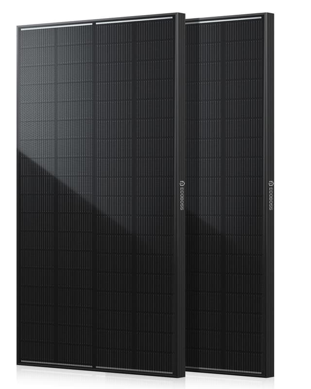 ECOBOSS 400 Watt Solar Panel, 2×200W N-Type 16BB 12V Solar Panels, 25.6% High Efficiency, IP68 Waterproof, 30-Year Lifespan for RV, Van, Marine, Off-Grid Systems