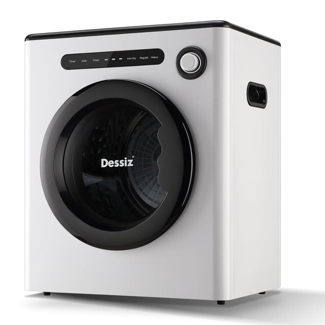 Dessiz 1.6 Cu.Ft.,11LBS Compact Dryer 950W Portable Clothes Dryer Machine with Stainless Steel Drum and Exhaust Hose,Dryer for RVs, Apartments,Dorm Rooms- Quiet, Sturdy,Easy to Use and LED Display