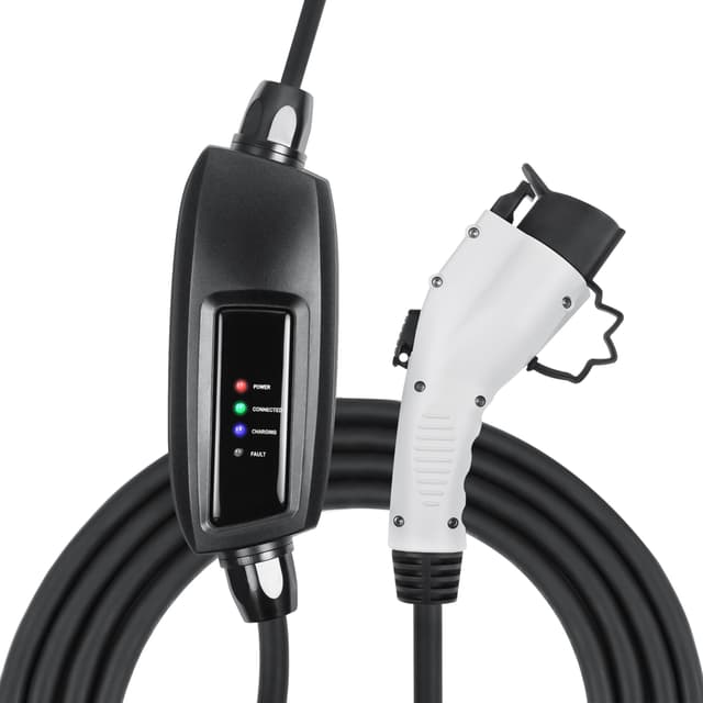 Lectron EV Charger, 16 ft Extension Cord & J1772 Cable - Portable Electric Car Charger for J1772 EVs and Plug-in Hybrid Vehicles (NEMA 5-15)