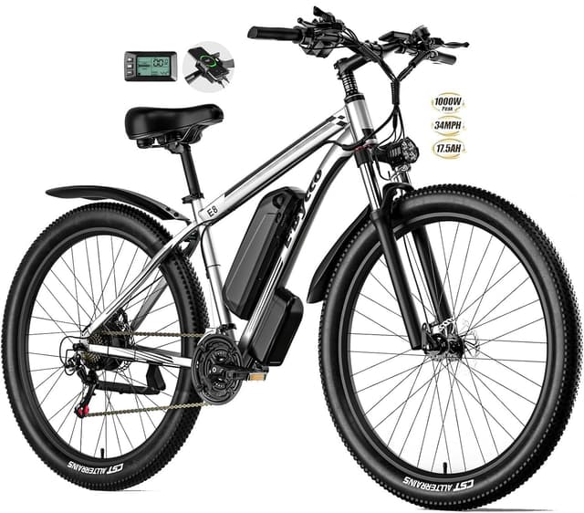 E·Bycco 29Inch Electric Bike for Adults, 48V/17.5Ah Battery, Peak 1000W 70Miles Long Range Ebikes, All Terrain Electric Mountain Bicycle, Pedal Assist 21-Speed