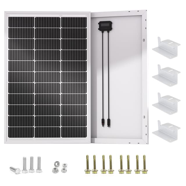 ECO-WORTHY 100 Watts 12 Volts Monocrystalline Photovoltaic Solar Panel High Efficiency Module for 12 Volt Battery Charging RV Marine Boat Off Grid(Upgrade)
