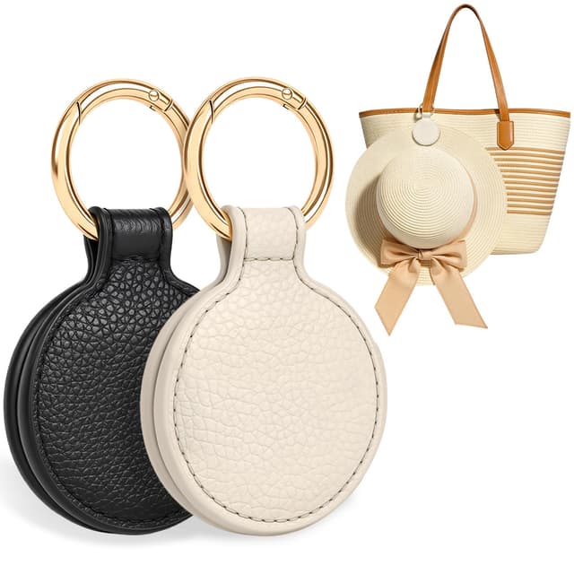 Niveaya Magnetic Hat Clip for Travel on Bag - 2 Pack, Magnet Storage Hook, Vacation Traveling Essentials Accessory Black & Beige