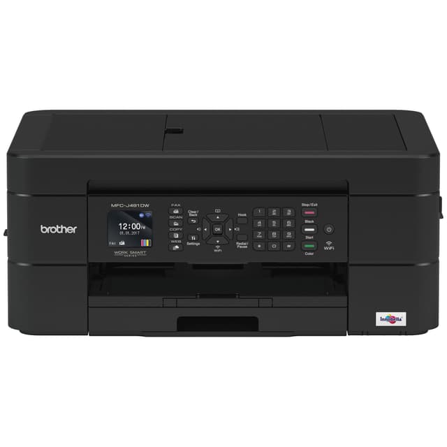 Brother Wireless All-in-One Inkjet Printer, MFC-J491DW, Multi-function Color Printer, Duplex Printing, Mobile Printing,Amazon Dash Replenishment Enabled, Black, 8.5 (MFCJ491DW)