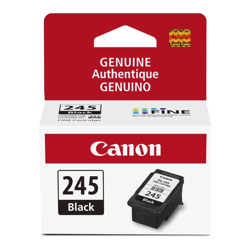 Canon PG-245 Genuine Black Ink Cartridge, Compatible with iP2820, MG2420/2924/2920/3020/2522/2525, MX492, TS3120/302/302a/202/202a/4520/3320