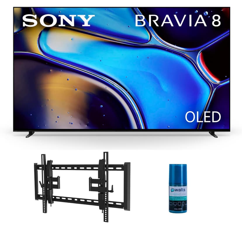 Sony K55XR80 55 Inch IMAX Enhanced Bravia OLED 4K HDR Google TV with a Walts TV TILT-EXTENSION-37-90 Tilt Mount for 37"-90" Compatible TVs and Walts HDTV Screen Cleaner Kit (2024)