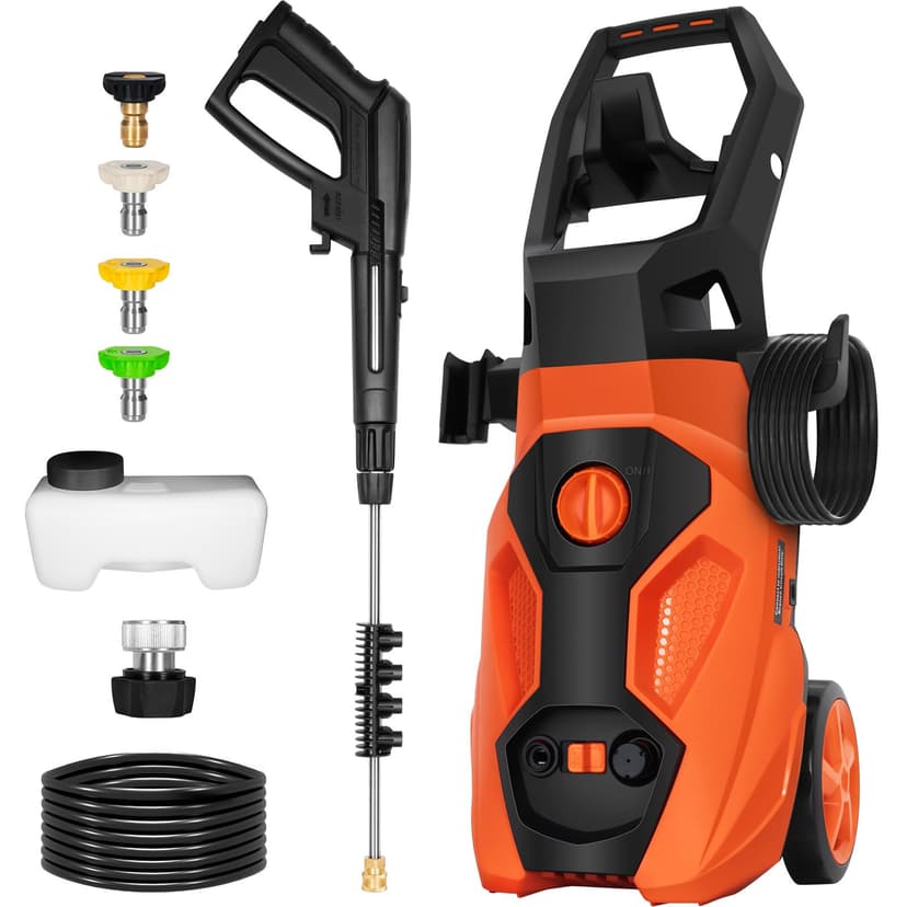 BILT HARD Pressure Cleaner 2465 PSI, Power Washer with Built-in Soap Tank, 4 Quick-Connect Nozzles, GFCI Safety Plug, High-Power Cleaning Machine for Cars, Driveways, Home Use