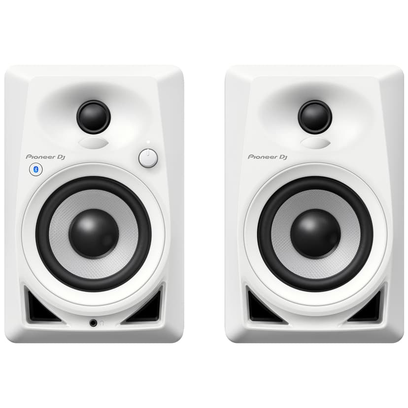 Pioneer DJ DM-40BT Desktop Monitor System with Bluetooth Functionality, 4-Inch (Pair, White)
