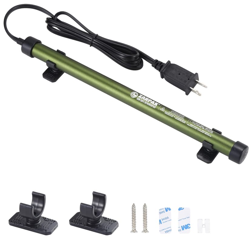 ZARPAX Gun Safe Dehumidifier Rod | Dehumidifier Rod For Enclosed Spaces, Gun Safe & Cabinets | Protect Valuables & Stop Humidity, Moisture, & Corrosion | Comes with 2 Mounting Brackets | 12''/30cm