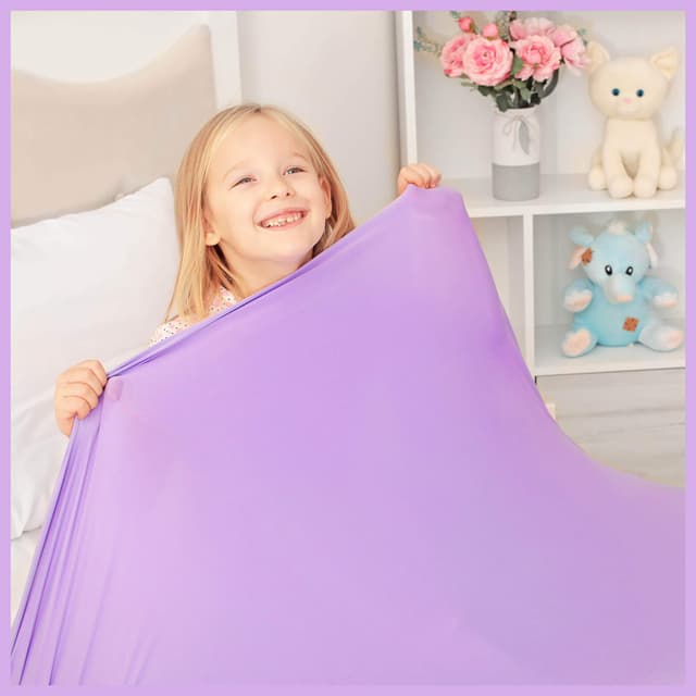 Sensory Compression Blanket | Spandex Bed Sheet for Kids & Adults | Deep Relaxing Feeling, Release Oxytocin | Helps With: SPD, Anxiety, ADHD, Autism and More | Breathable & Stretchable | Twin Size