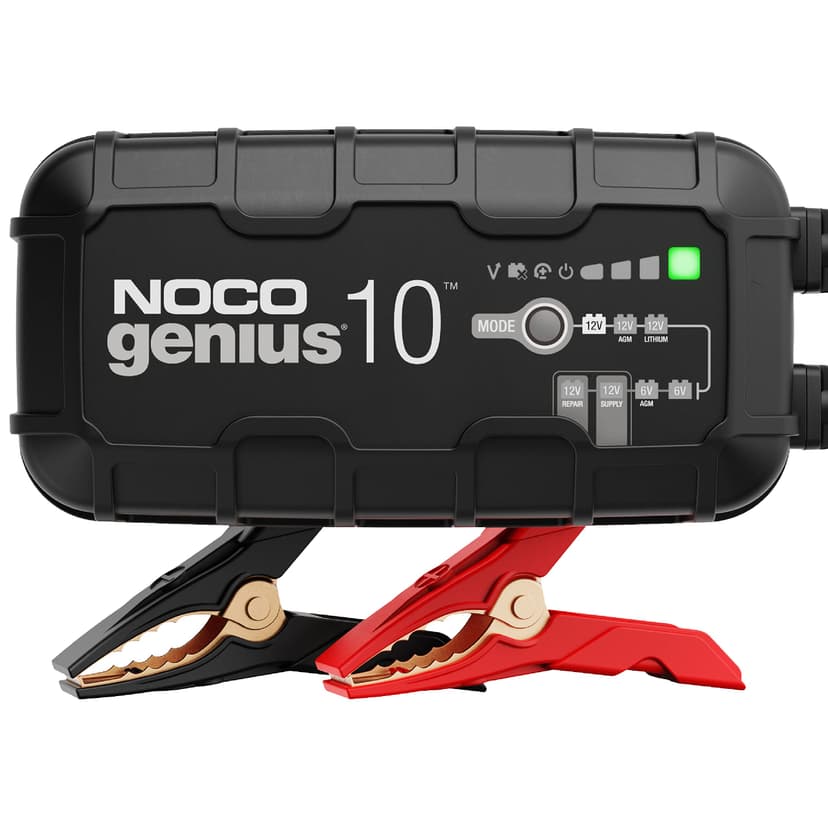 NOCO GENIUS10: 10A 6V/12V Smart Battery Charger – Automatic Maintainer, Trickle Charger & Desulfator with Overcharge Protection & Temperature Compensation – for Lead-Acid & Lithium Batteries