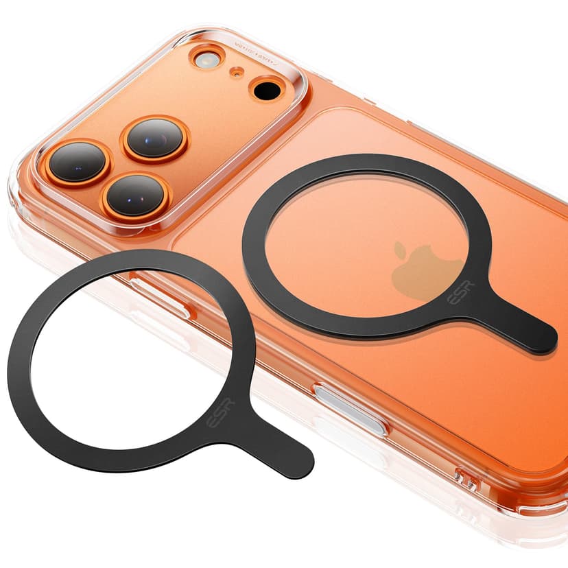 ESR for MagSafe Sticker, MagSafe Ring, 2 Pack Metal Ring for Phone case, Universal Wireless Charger Conversion Kit for iPhone 17/16/16e/15/14/13/12/11, Samsung Galaxy, Google Pixel 10, Black