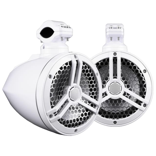 Skar Audio SK65M-TWR 6.5" 2-Way Marine Full Range 320 Watt Coaxial Tower Speakers, Pair (White)