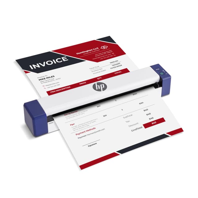 HP PS100W Portable Document Scanner | Compact, Portable, Wireless, 1-Sided Simplex Digital Scanner for Home & Office | Rechargeable, USB & Wi-Fi Direct, Compatible with Mac & Windows PC and Laptop