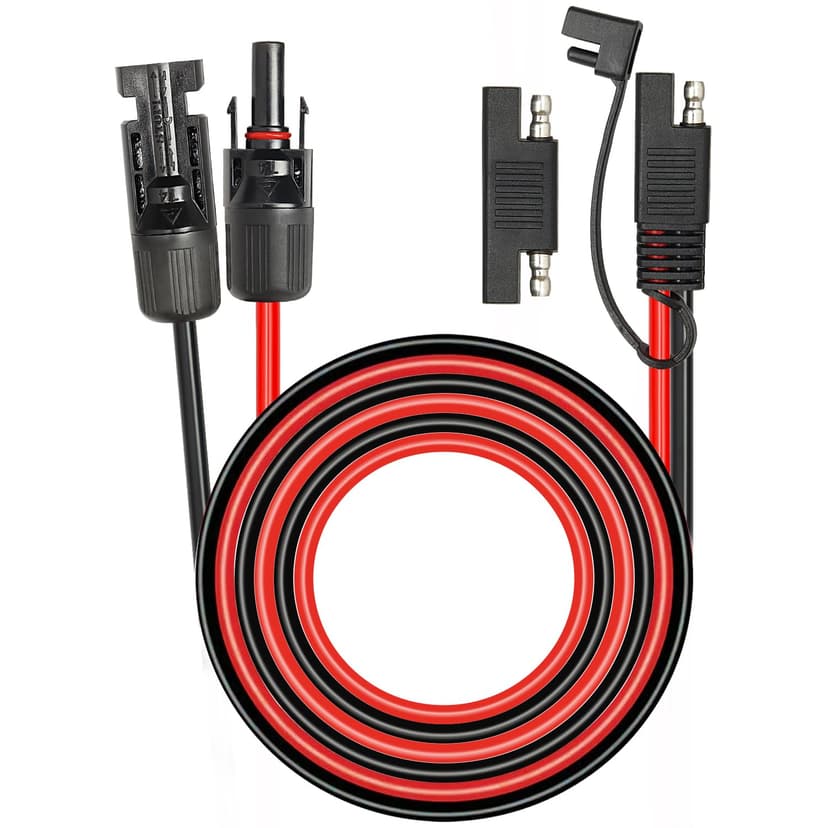 MOOKEERF Solar Panel to SAE Adapter Cable - 20FT 10AWG Solar Extension Cable for RV Solar Panel Caravan Battery Charger Kit with SAE Polarity Reverse Adapter
